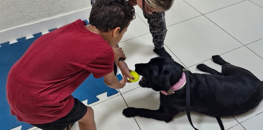 Prefeitura de VR terá projeto de cinoterapia para crianças atípicas em parceria com a Polícia Militar